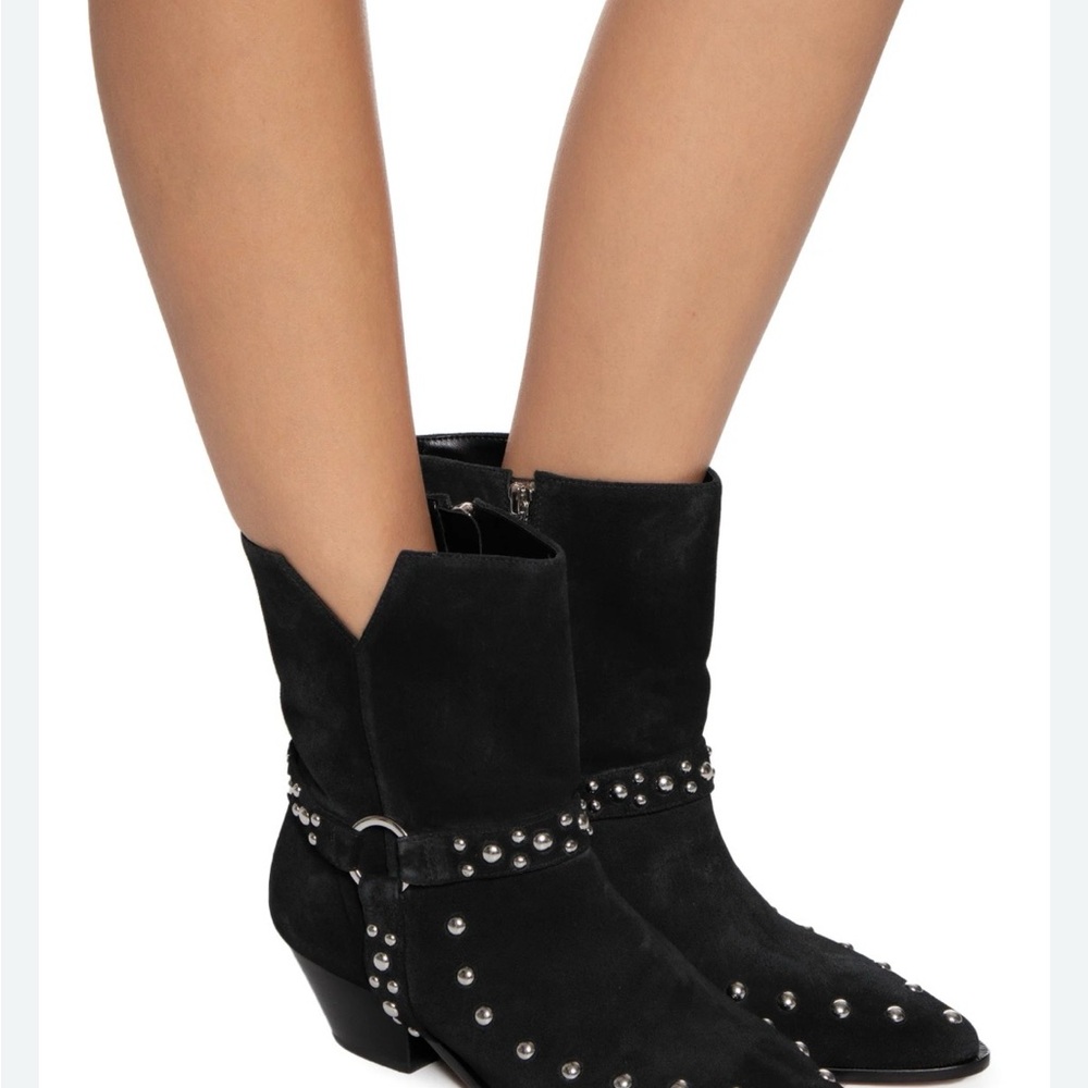 SCHUTZ Black Studded Over the Knee Boots